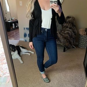 Black Peplum Cardigan